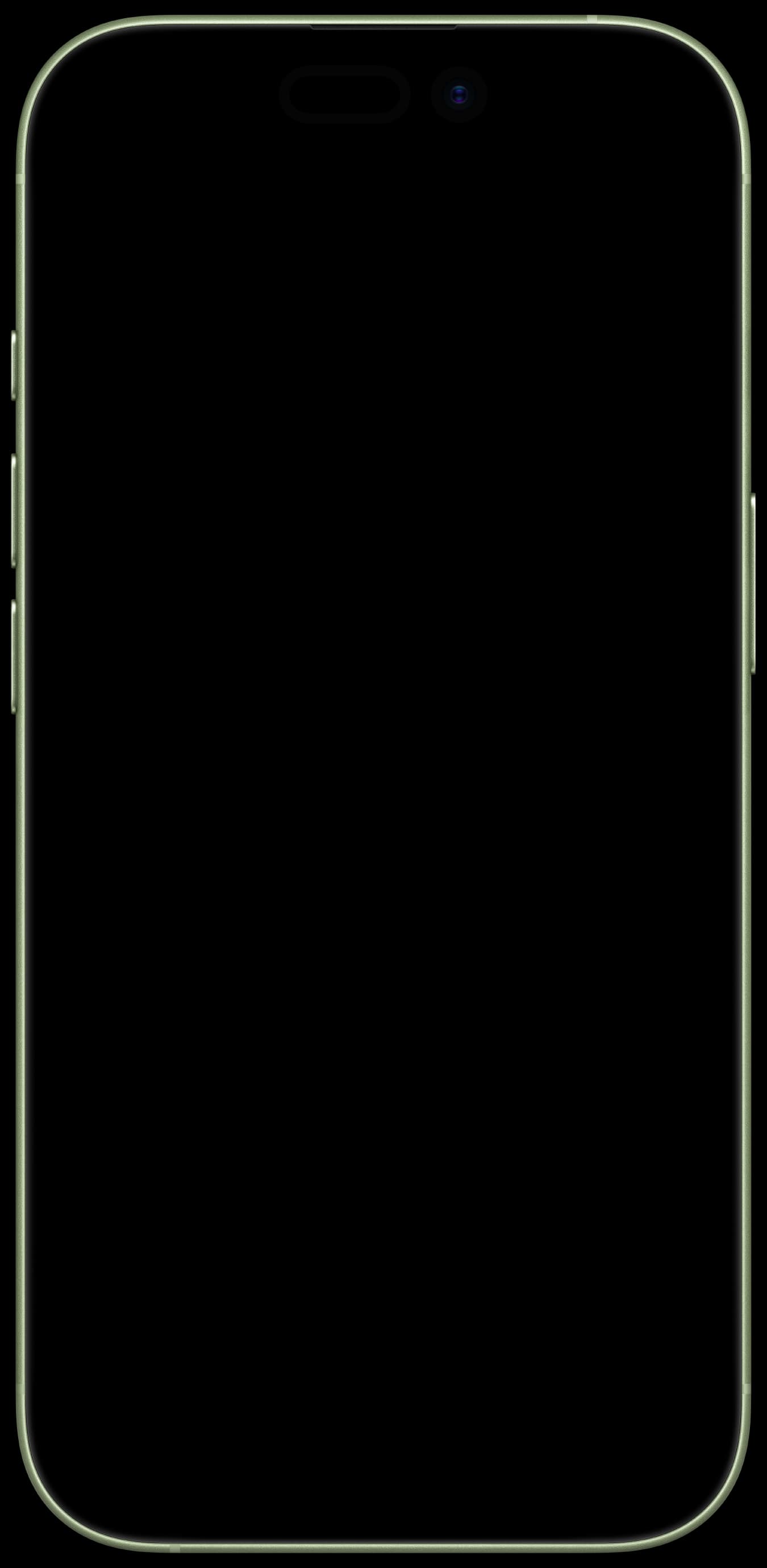 iPhone frame around the Recipe One app